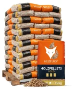 Heizfuxx Gold HD-Qualität ENplus A1 Holzpellets Nadelholz 15kg x 65 Sack 975kg Palette